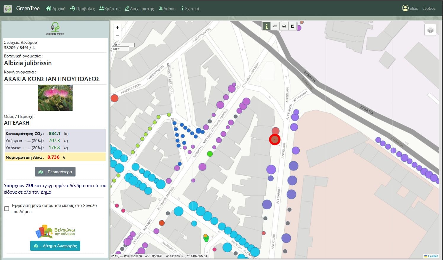 City Trees Map Overview